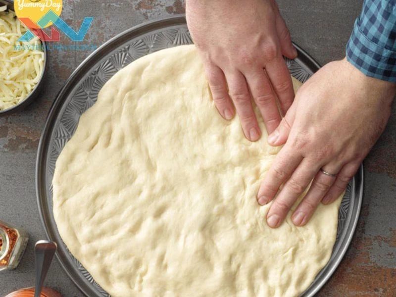 làm đế pizza không cần bột nở