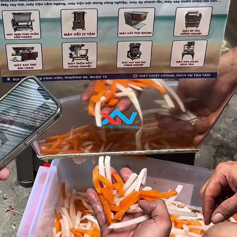máy bào sợi đu đủ