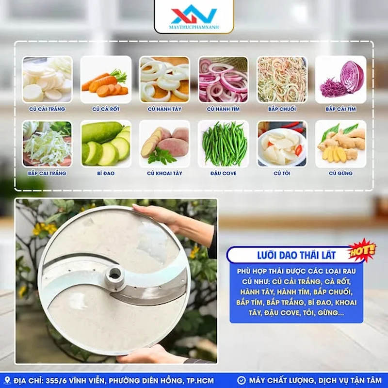 Máy thái rau củ quả đa năng YQC-802
