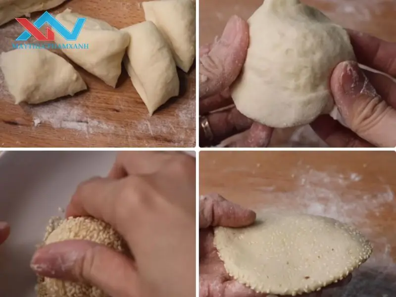 Chia bột thành những phần nhỏ bằng nhau