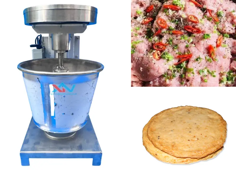 Máy quết chả cá công nghiệp 1 mô tơ