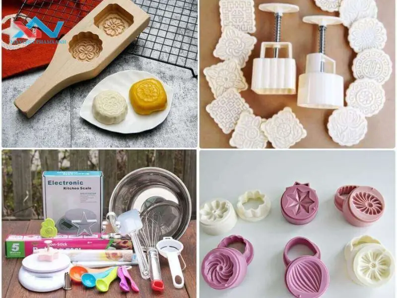Dụng cụ chuẩn bị nguyên liệu làm bánh trung thu