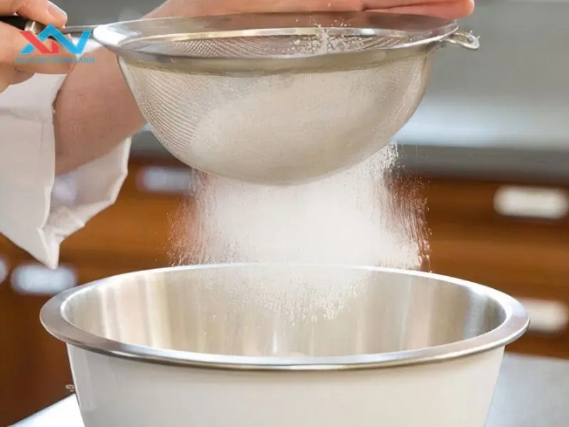 cách trộn bột không bị vón cục