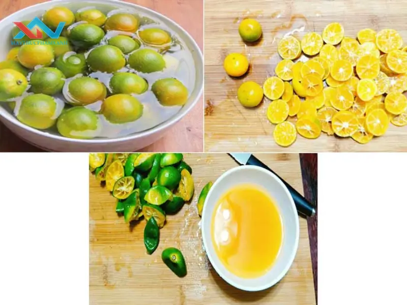 Chọn những quả tắc tươi, mọng nước để vắt lấy nước cốt