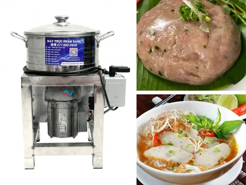 Máy quết chả cá thác lác mini 1kg