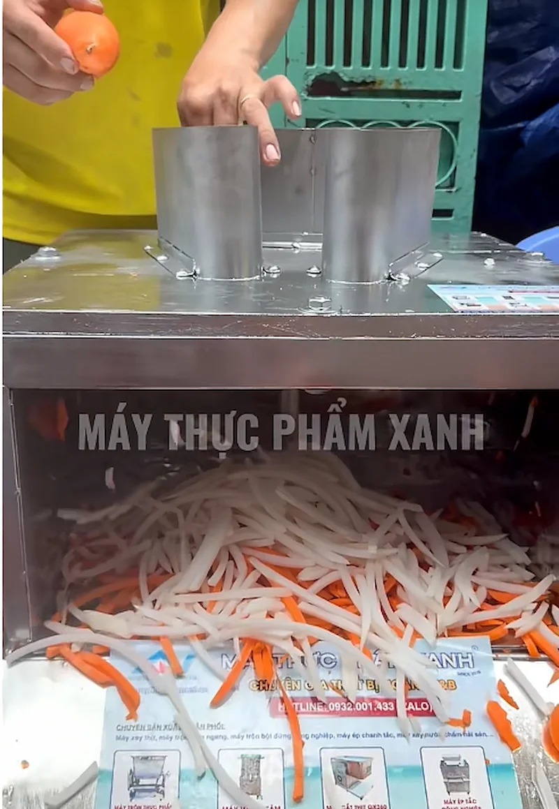 máy thái sợi đồ chua quán nem nướng máy thái sợi đồ chua quán nem nướng