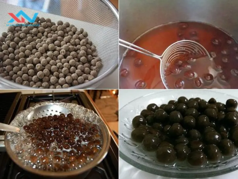 Tạo hình và luộc trân châu 