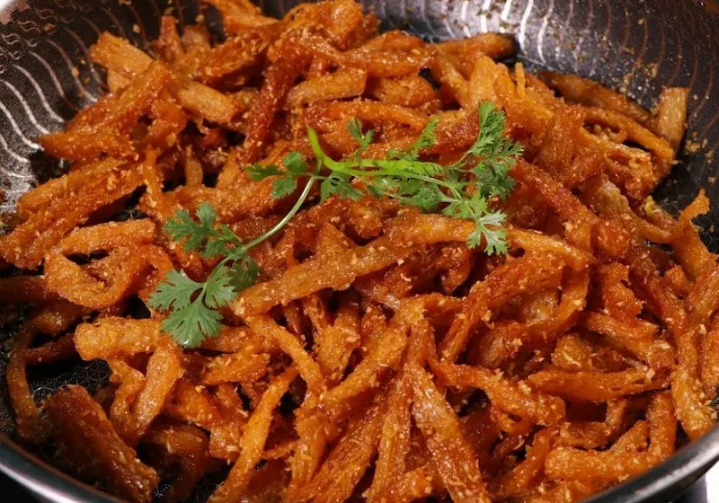 chảo xào sườn non chay