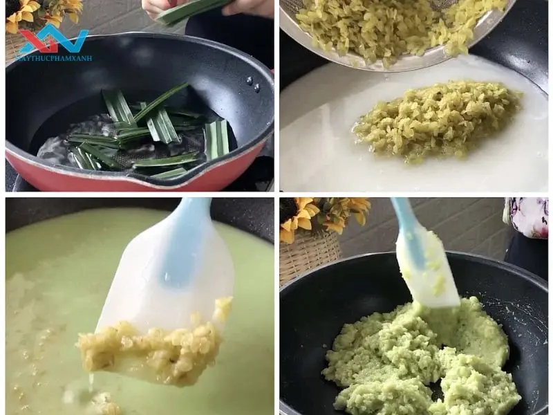 cách sên nhân cốm