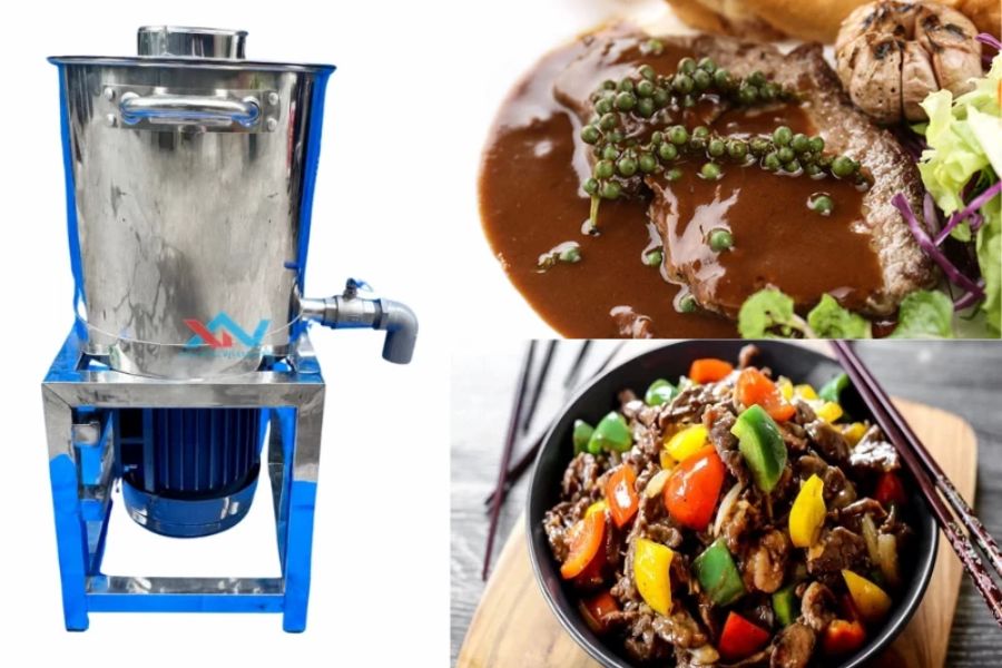 Máy Xay Sốt Tiêu Đen Beefsteak Công Nghiệp - Giá Tại Xưởng