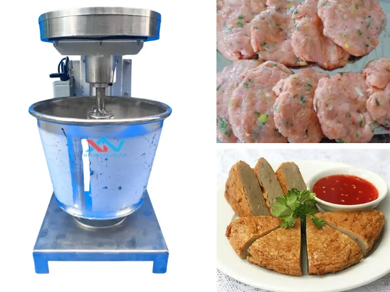 Máy quết chả cá công nghiệp 1 mô tơ