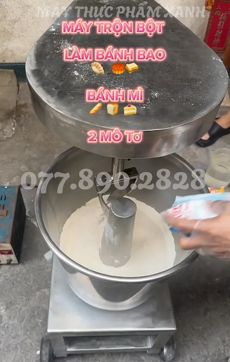 cách nhồi bột bánh bao bằng máy