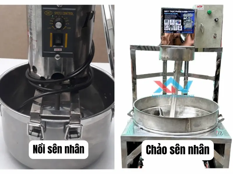 so sánh nồi sên nhân và chảo sên nhân