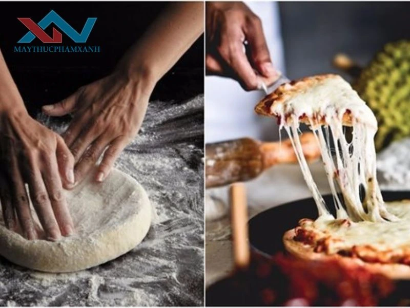 làm đế pizza không cần bột nở