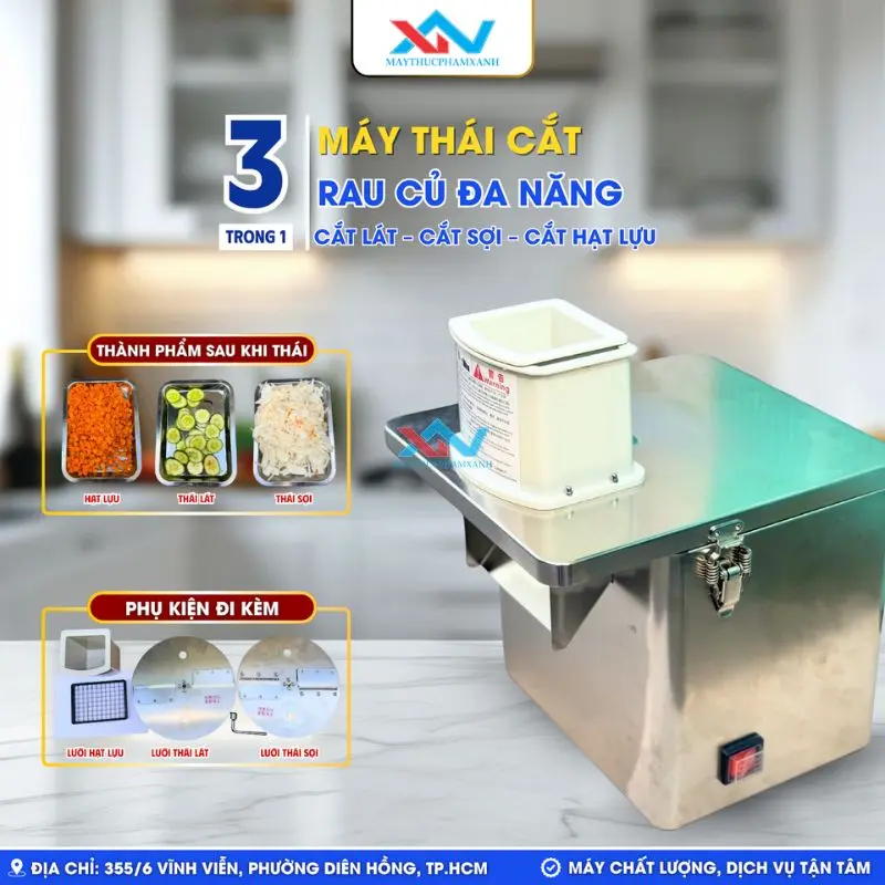Cấu tạo máy cắt thái củ quả đa năng