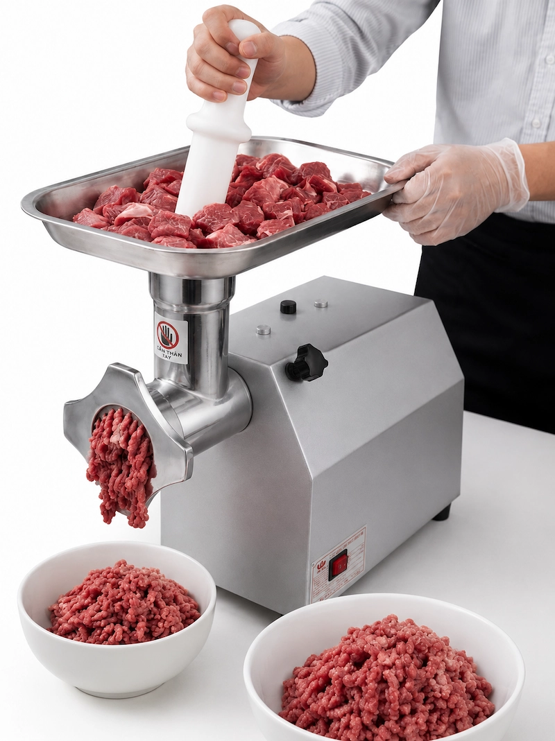 cách xay thịt nấu cháo dinh dưỡng