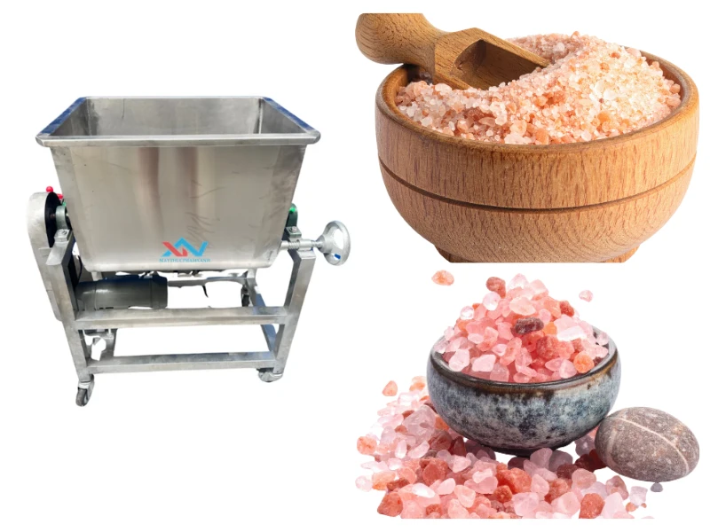 Ưu điểm của máy trộn muối hồng Himalaya so với trộn thủ công