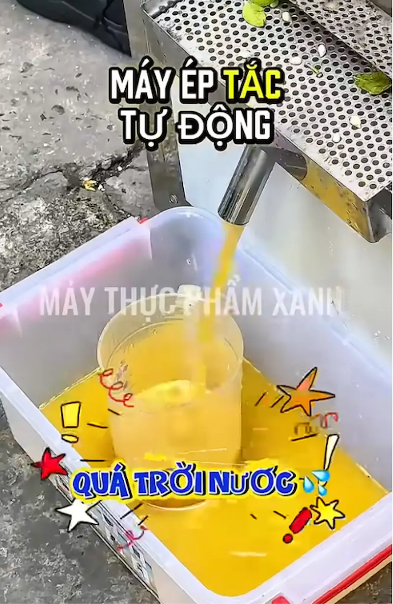 Tại sao ép tắc bằng máy lại bị đắng nước