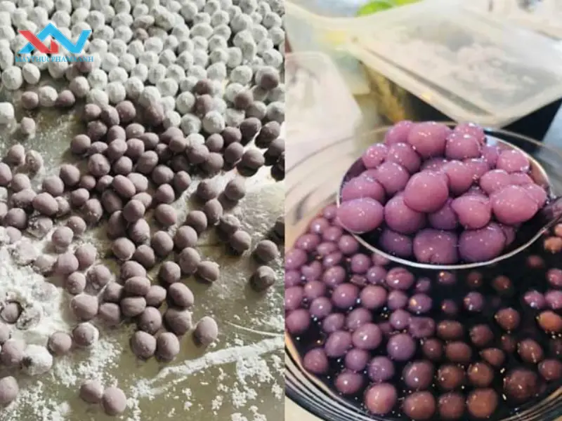 Tạo hình trân châu và nấu trân châu với nước đường