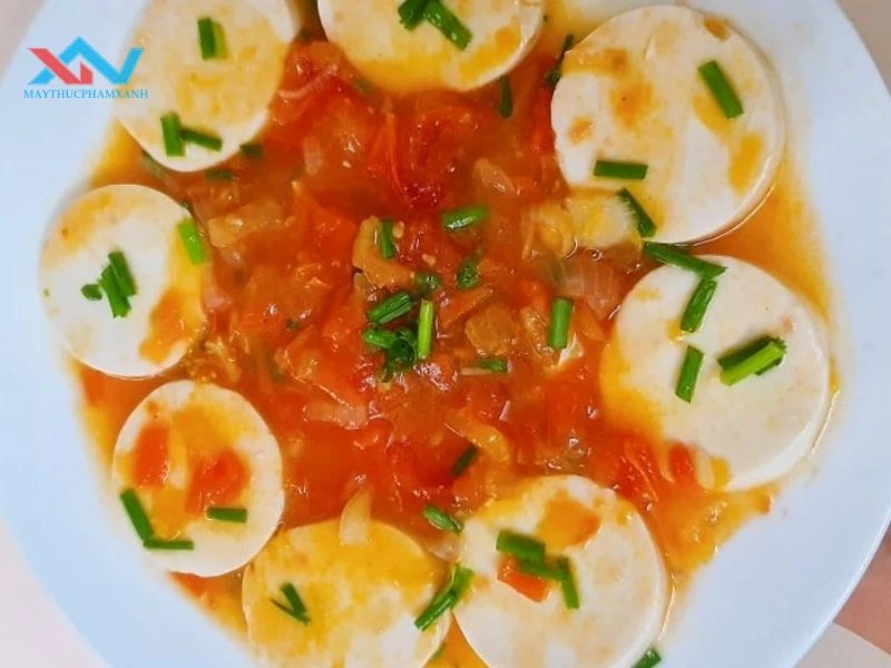 Đậu hũ non sốt cà chua Đậu hũ non sốt cà chua