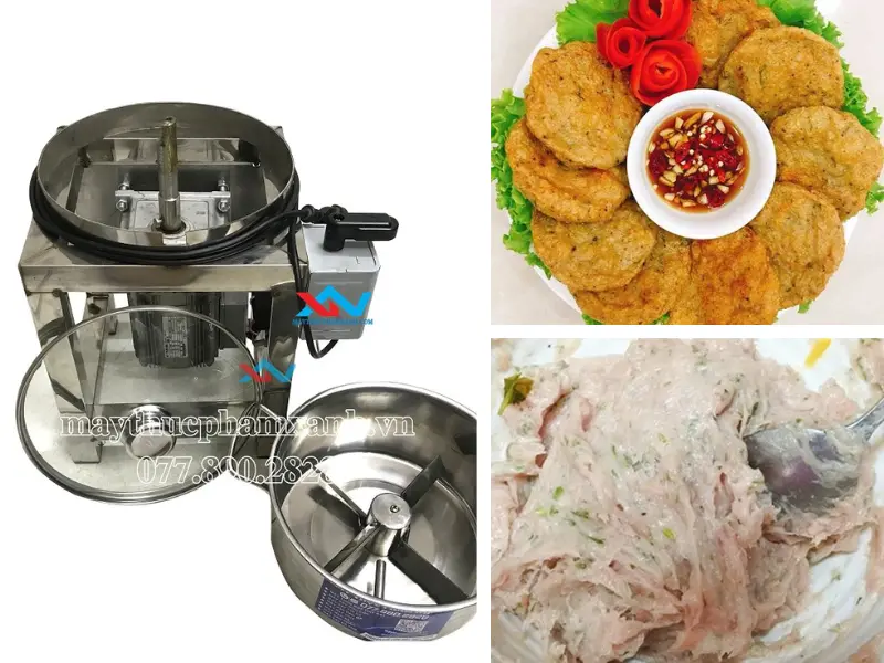 Máy quết chả cá thác lác mini 1kg