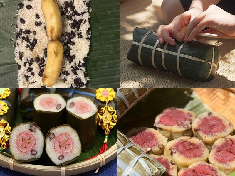 cách làm bánh tét chuối