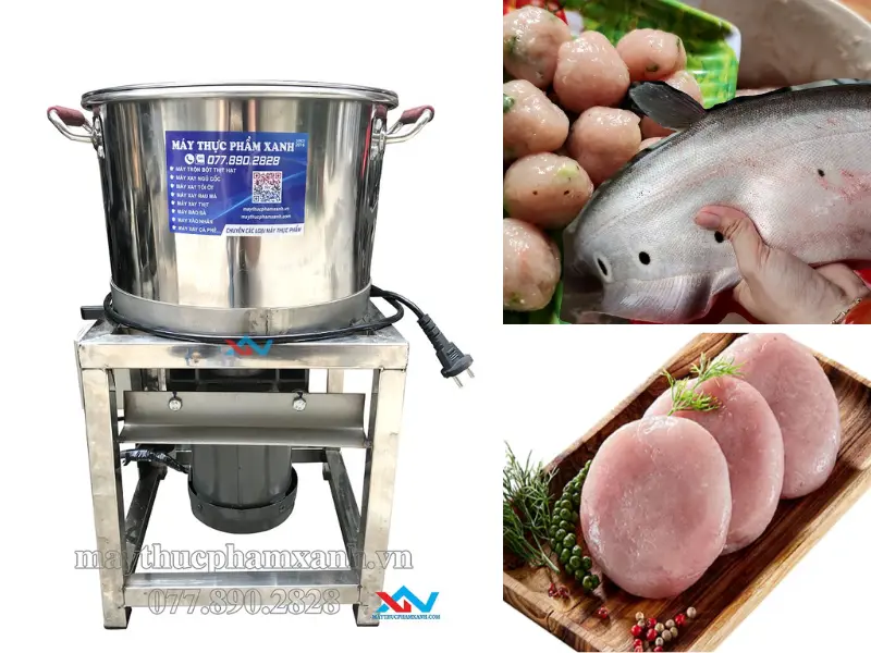 máy quết chả cá chợ đầu mối Thủ Đức