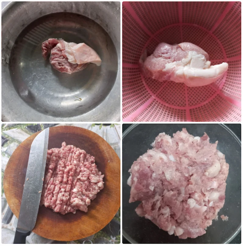 làm chả thịt băm