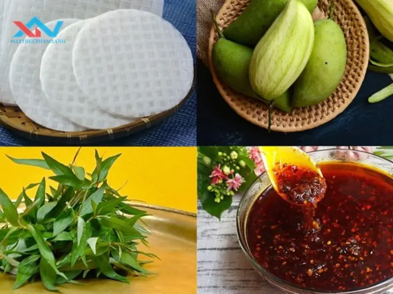 Sơ chế nguyên liệu làm bánh tráng trộn  Sơ chế nguyên liệu làm bánh tráng trộn