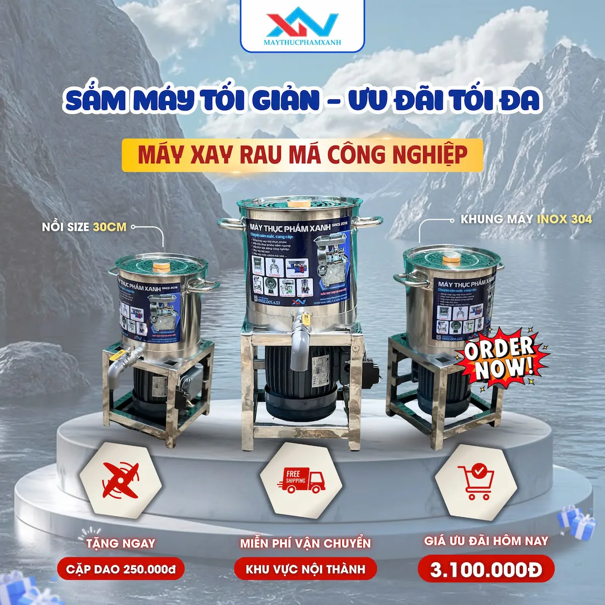 ưu đãi máy xay rau má