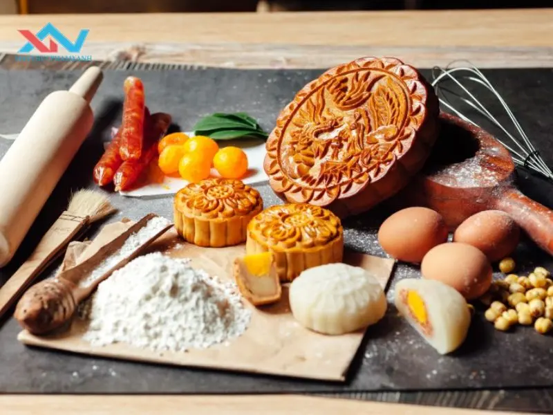bánh trung thu làm bằng bột gì