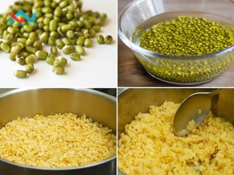 cách sên nhân đậu xanh bánh trung thu