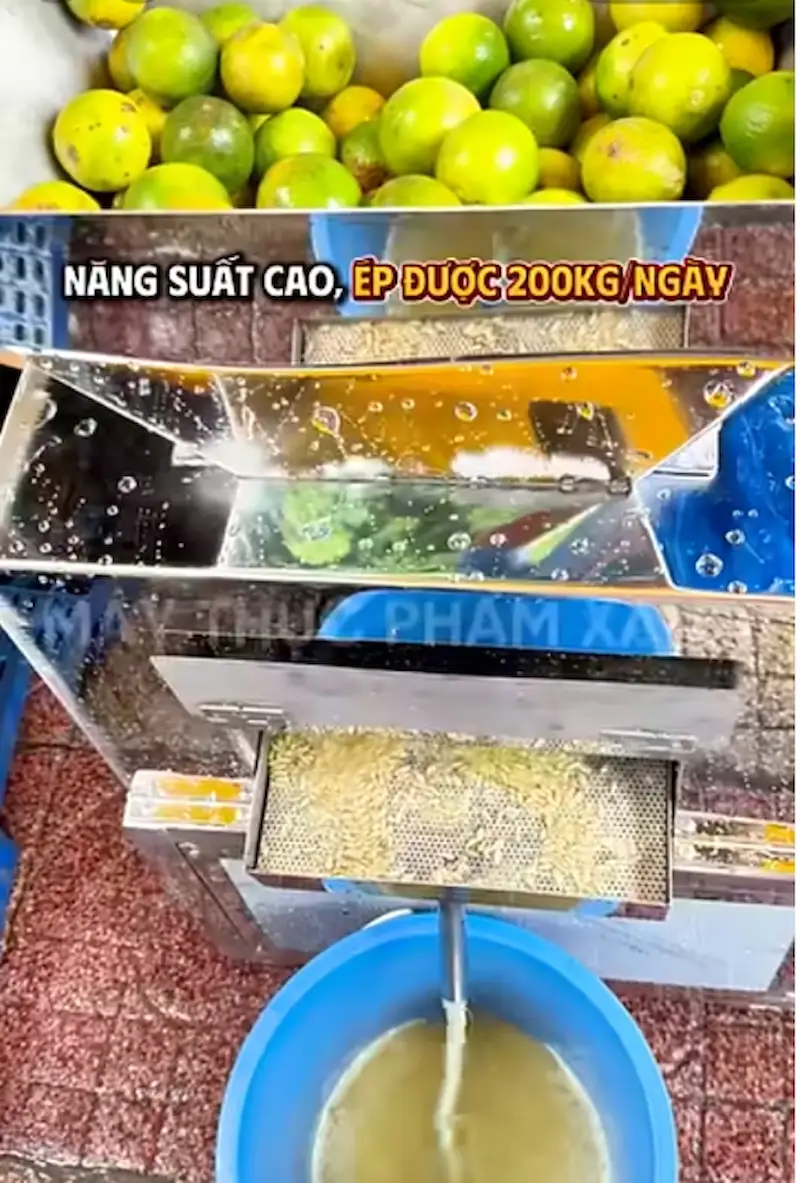 Máy ép tắc tự động bằng inox cao cấp của Máy Thực Phẩm Xanh 