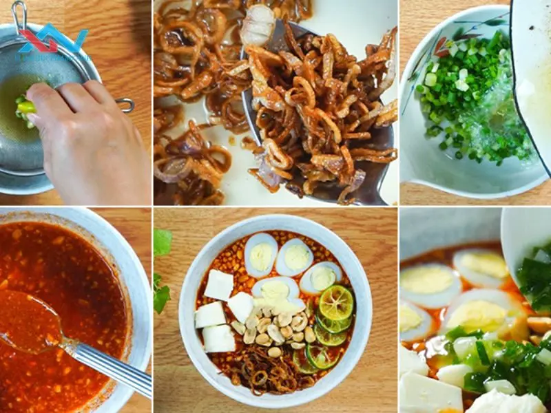 Pha chế nước sốt trộn bánh tráng