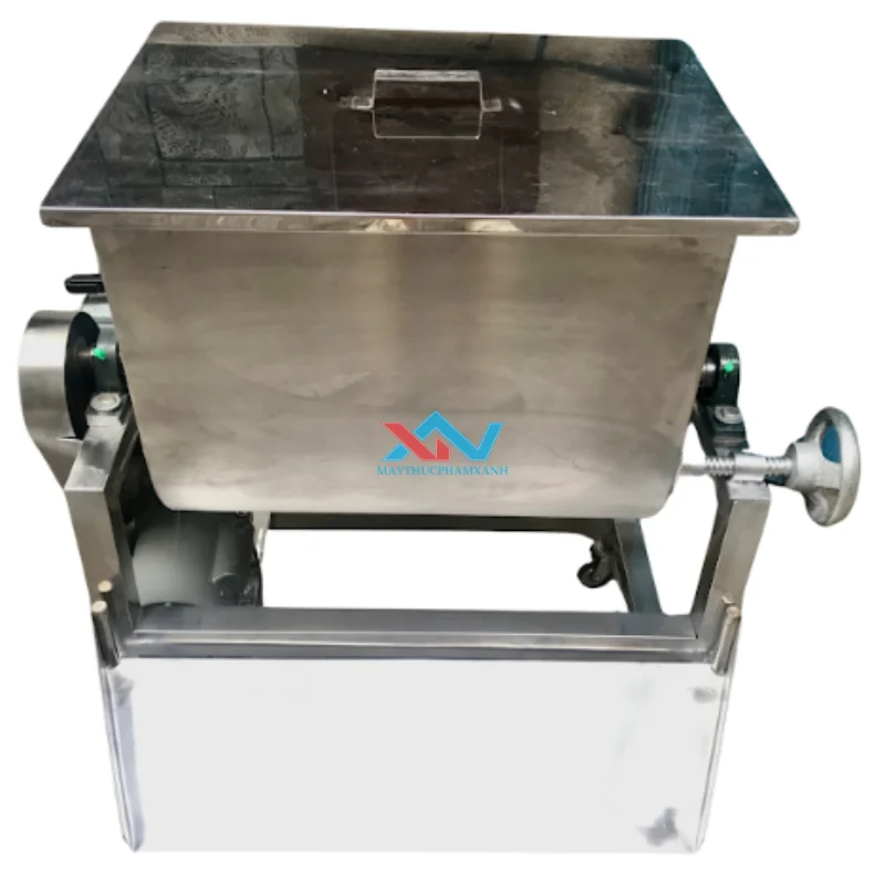 máy trộn chả cá nằm ngang