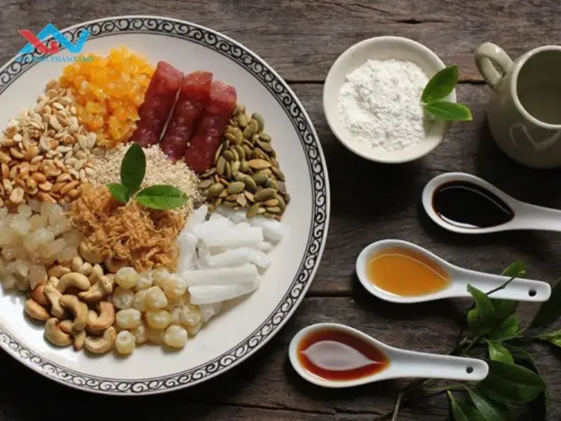 nguyên liệu làm bánh trung thu thập cẩm