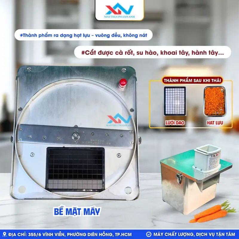 Ứng dụng của máy cắt thái củ quả đa năng