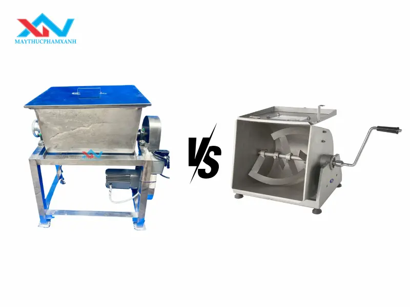 máy trộn thịt nằm ngang