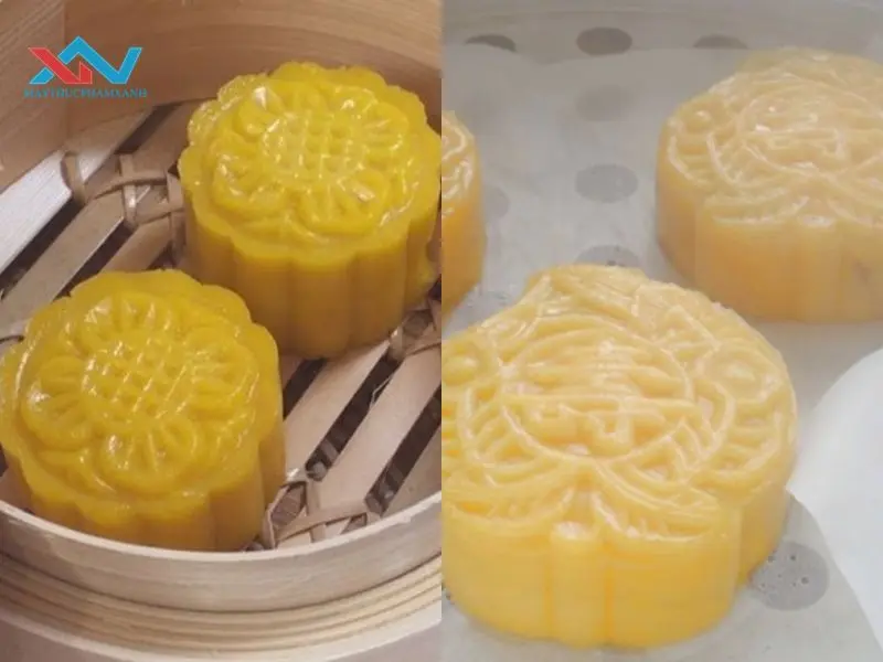 Làm bánh Trung thu hấp bằng xửng