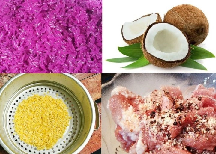 cách làm bánh tét lá cẩm cách làm bánh tét lá cẩm