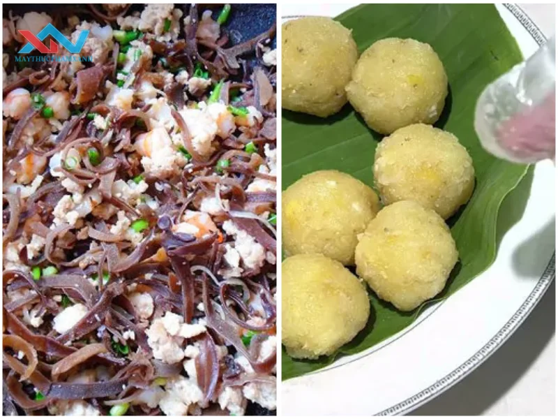 cách làm bánh ít nếp xào