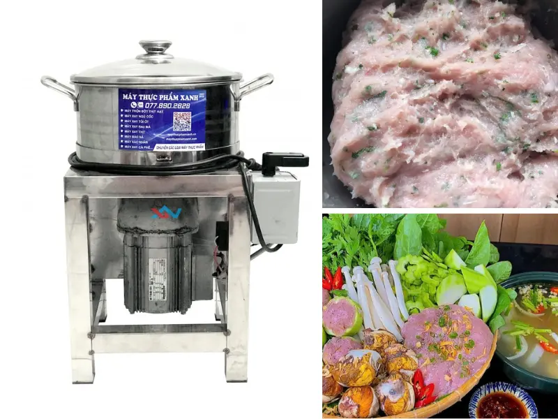 Máy quết chả cá thác lác mini 1kg