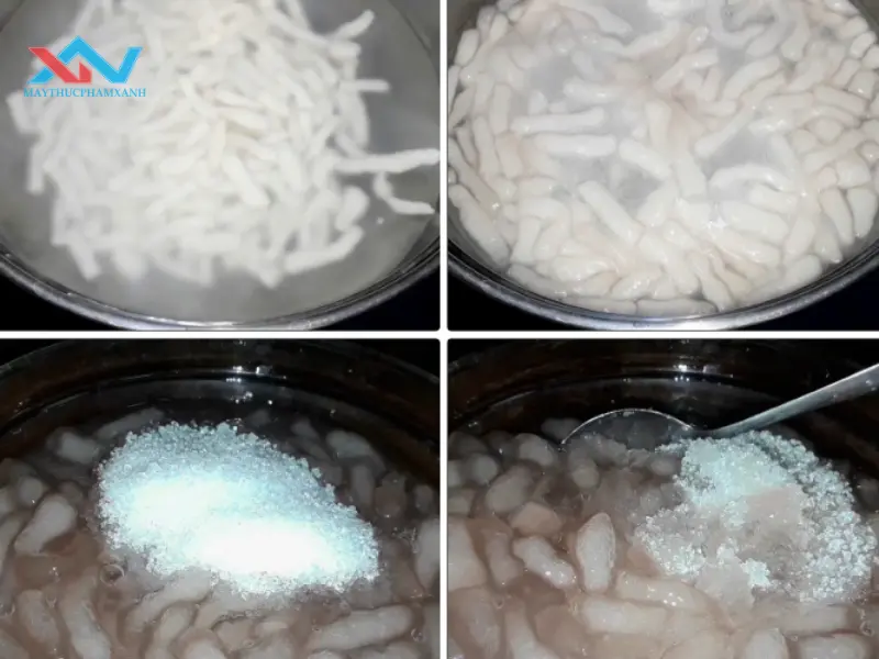 Luộc trân châu nấu trân châu với đường
