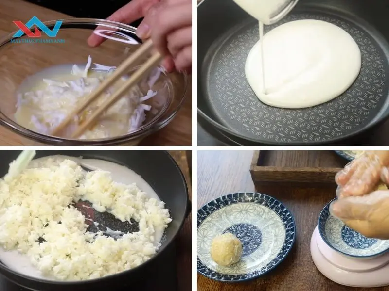 cách sên nhân dừa bánh trung thu
