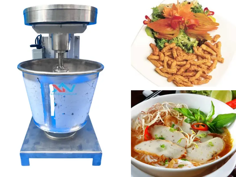 Máy quết chả cá công nghiệp 1 mô tơ