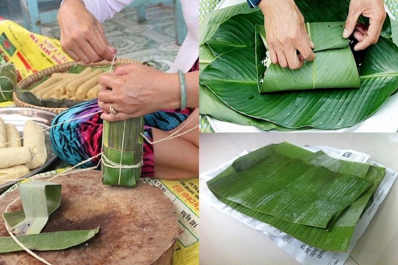 cách làm Bánh tét Trà Cuôn