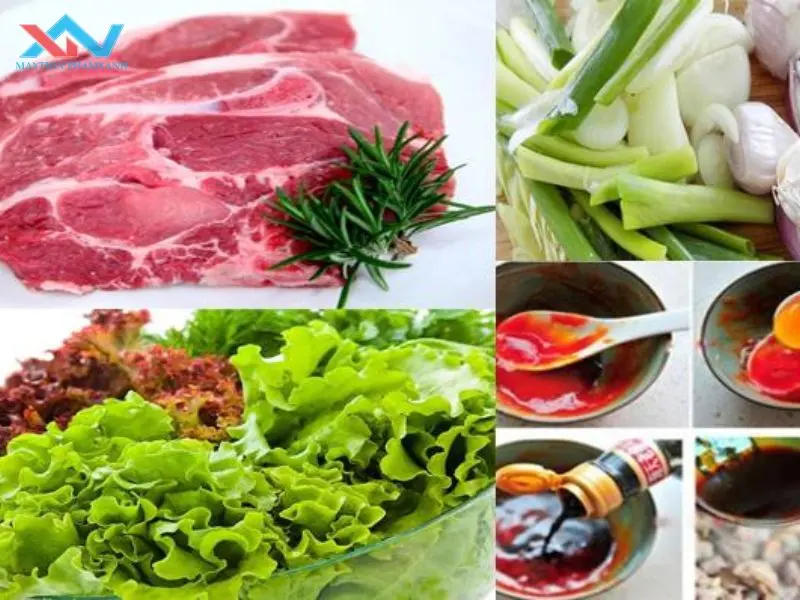Nguyên liệu cần chuẩn bị làm bò xay nướng