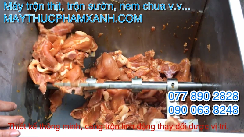 máy trộn thịt bị kẹt